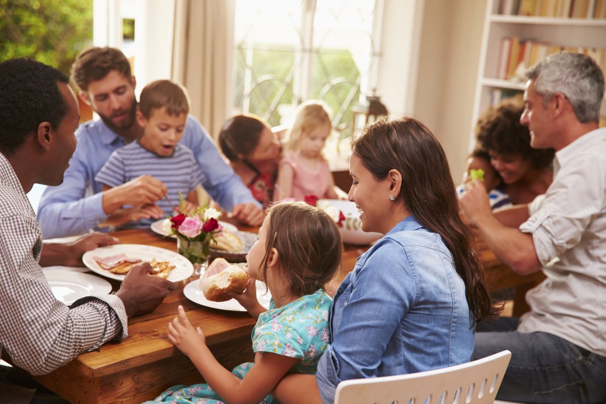 "Family Eating"